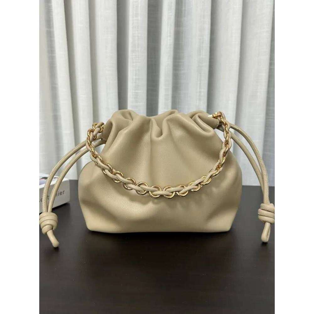 Office Women Single Chain Strap Shoulder String Bucket Versatile Multi Functional Design Casual Split Leather Crossbody Bag 2025/06/10