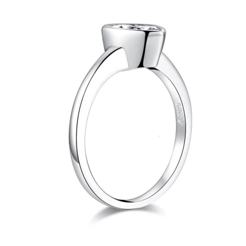 OXTAO GRA Certified Solitaire Rings Female 925 Silver Classic 1.25CT Pear Cut Engagement Promise Wedding Band Ring Jewelry 250610
