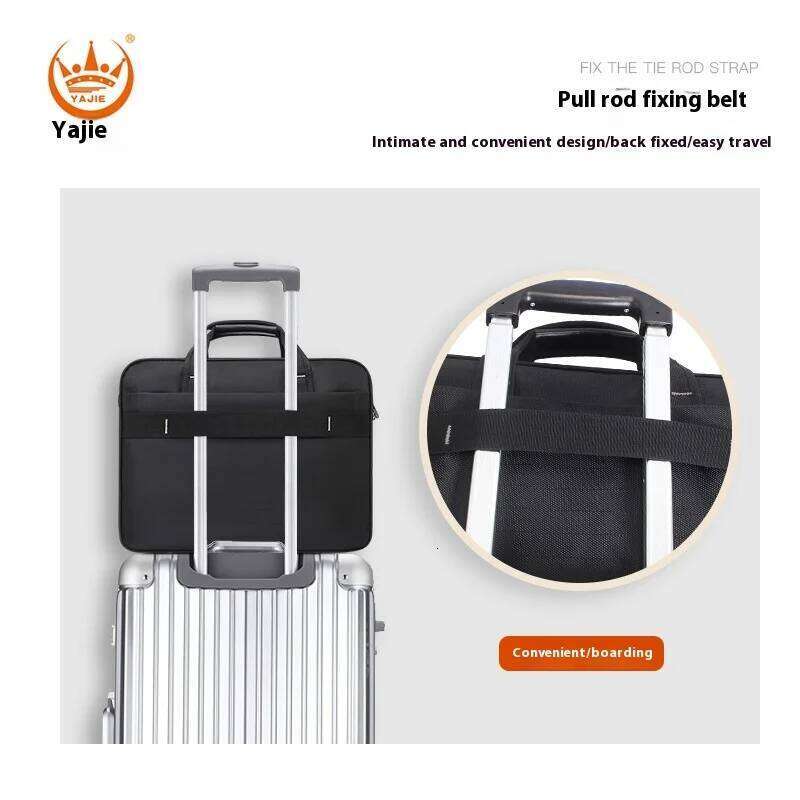 Business Men's Briefcase Canvas Waterproof Large Capacity 15.6 Inch Laptop Work Business Bags Official Office Bag