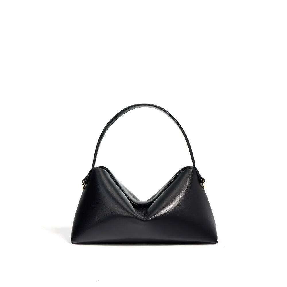 2025 New Genuine Leather With High-End And Niche Design, Hand-Held, Single Shoulder, Crossbody, Pillow Bag, Women's Bag