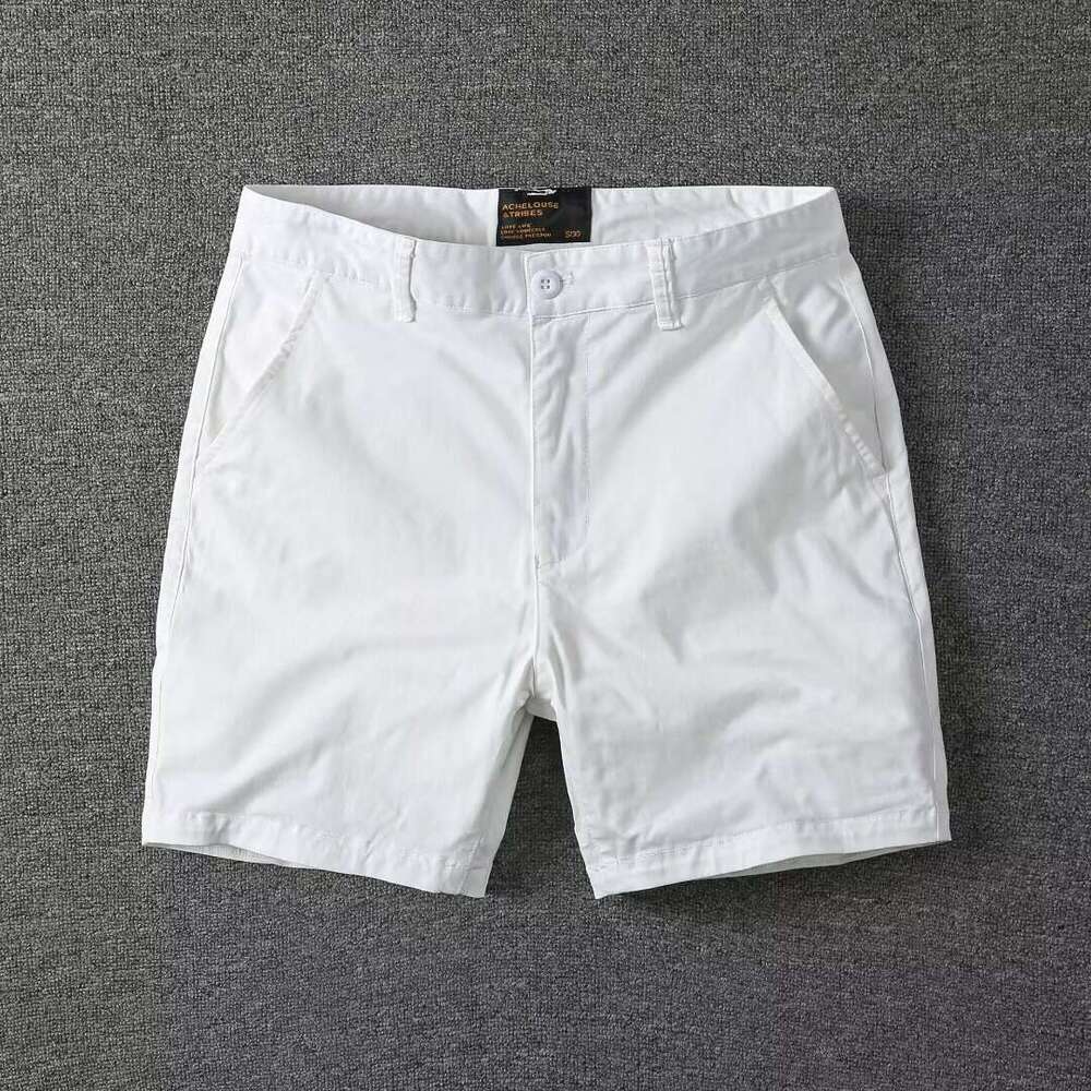 Summer New Men's Casual Slim Fit Straight Cargo With Slight Stretch, Cotton Four-Quarter Pants, Beach Shorts B5