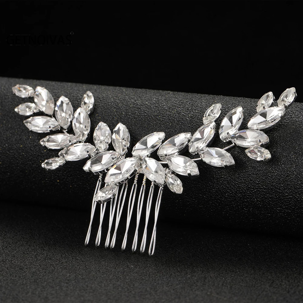 Wedding Comb Head Jewelry Bride Hair Clips Headpiece Crystal Women Tiaras Bridal Hair Accessorie Hair Ornaments SL 250610