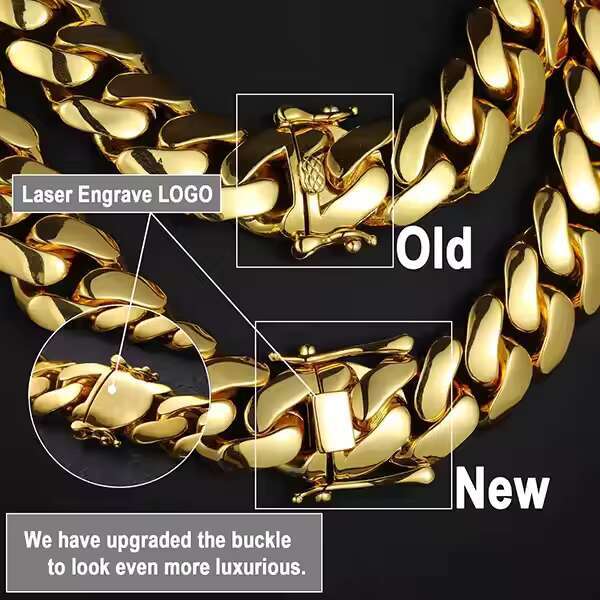 New Arrivals Heavy Chain Moissanite Lock Rose Gold Plated 24MM Miami Cuban Link Chain Men Chain Necklace Rapper Jewelry Woman
