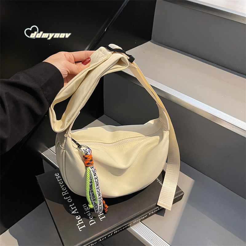 New Canvas Casual Dumpling for Women 2025 Spring Summer Korean Fashion Trendy Single Shoulder High-end Simple Crossbody Bag ddmynov