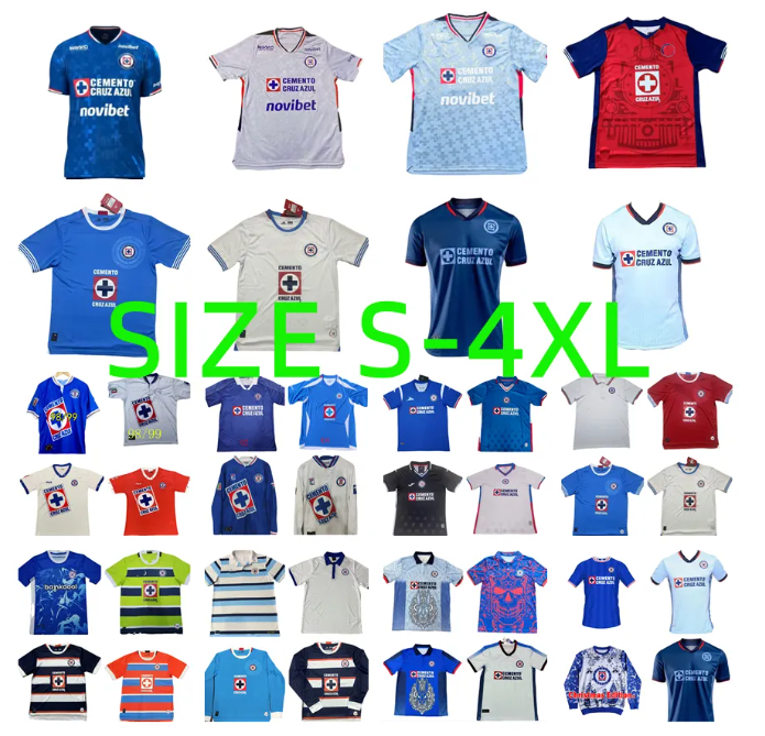 retro 99 00 02 Liga MX Cruz Azul Soccer Jerseys 2024 2025 2026 BACA RODRIGUEZ PINEDA ALVARADO ROMO football shirt Tabo GIMENEZ ROMERO ESCOBAR Men Kids Kits sets