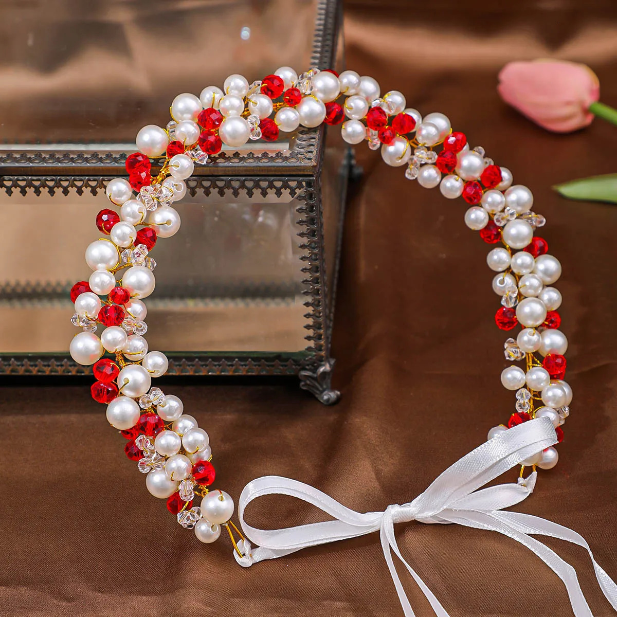 Bridal Wedding Headbands Full Pearl and Rhinestones Tiaras Hairbands For Women Bride Bridal Wedding Hair Accessories Jewelry 250610