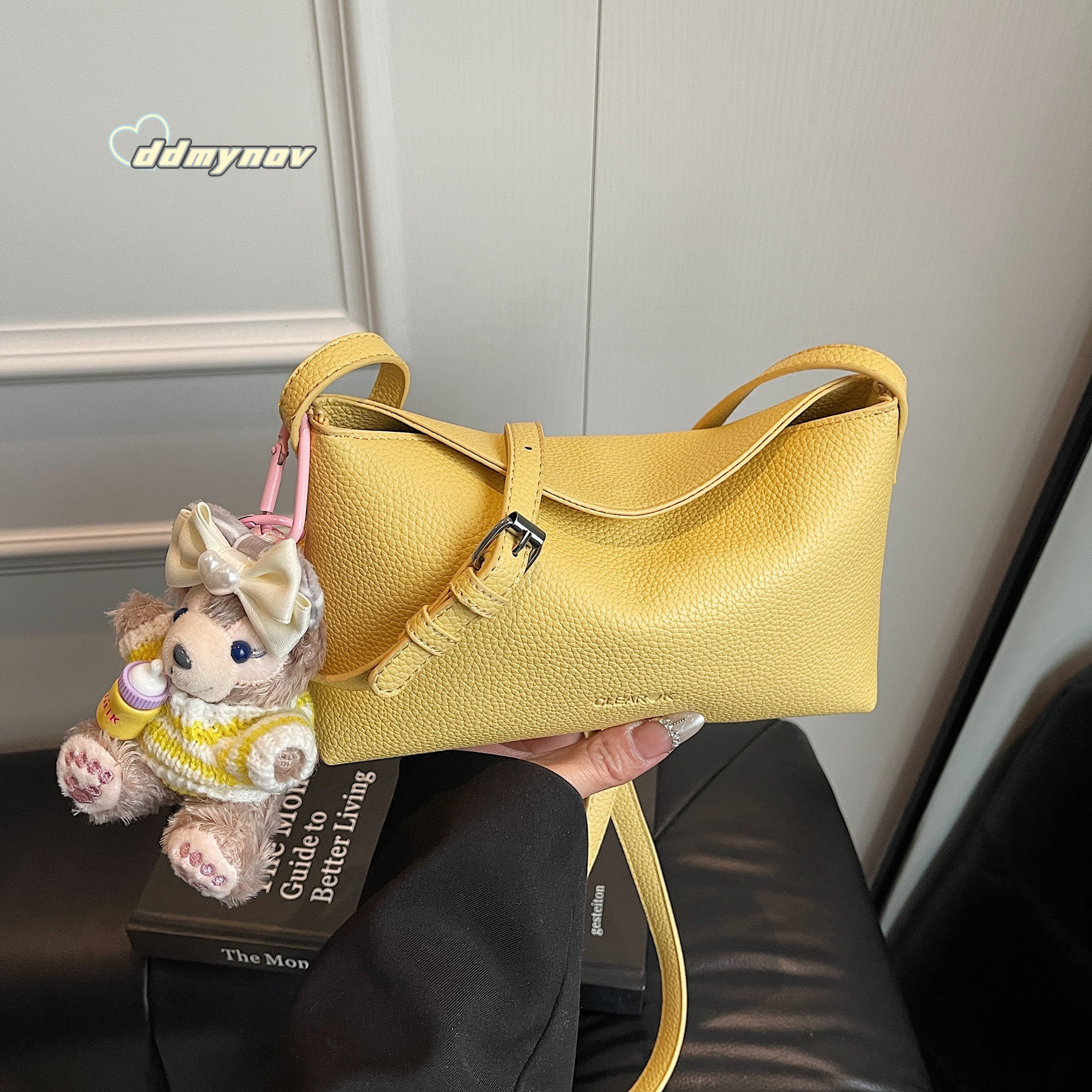Korean Style Niche Design Crossbody Simple Ins Trend Dumpling Fashionable Women's Commuter Versatile Shoulder Underarm Bag ddmynov