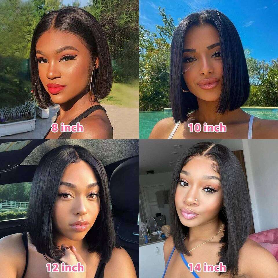 straight 4x4 human hair 5x5 hd lace bob cheap wigs on sale clearance for closure wig