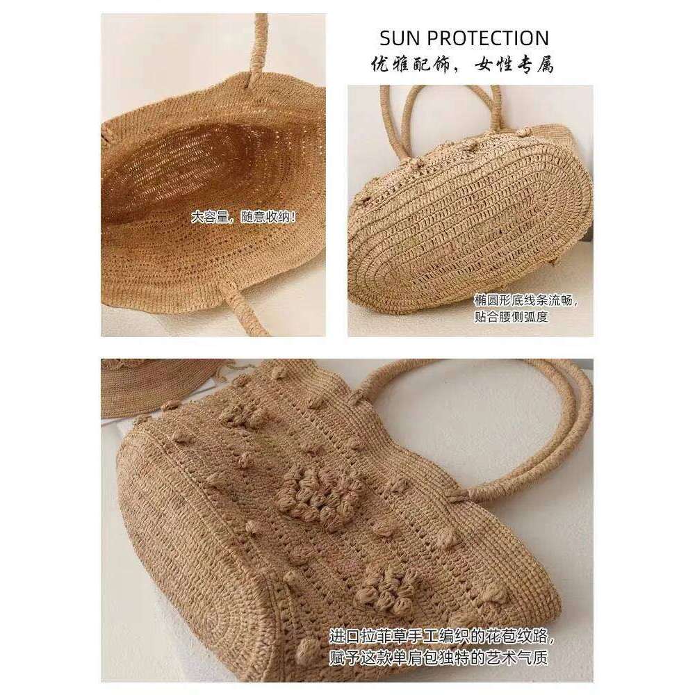 NEW Summer Women Large Capacity Shoulder Raffia Straw Basket Handbag Fashion Female Designer Beach Bag Shopper Tote