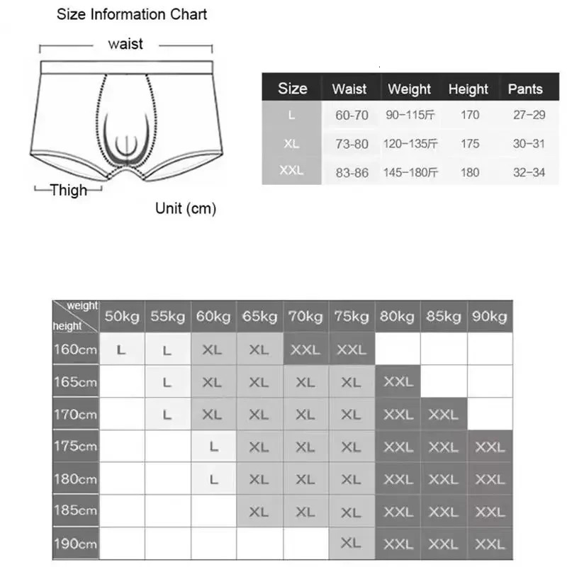 4PcsLot Mens Underwear Boxer Fashion Sexy Antibacterial Soft Comfortable Shorts Panties 250610