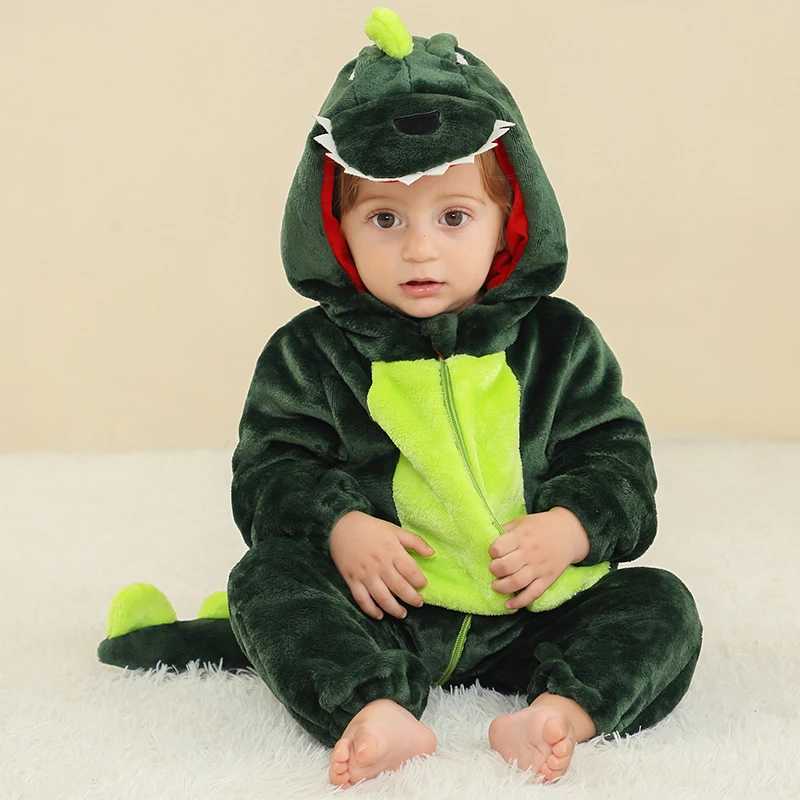 MICHLEY Dinosaur Baby Romper Todder Cartoon Kigurumi Animals Jumpsuit Clothes Infant Bodysuit Cosplay For Boy Girl Kid Halloween y250610KY0W