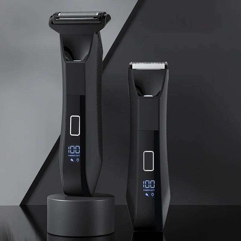 RESUXI 351 2 in 1 Hair Trimmer Men's Body Grooming Clipper Groin Pubic Epilator Ceramic Blade Waterproof Male Razor Shaver