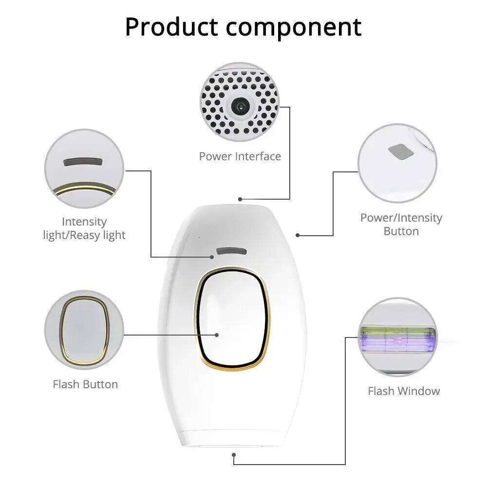 IPL Hair Removal for Women Painless Permanent Full Body Facial Upper Lip Bikini Legs Arms Face Women's Shaver Care Device