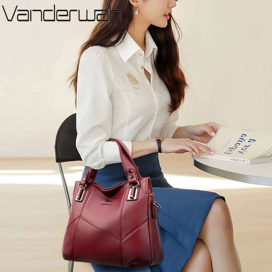 Brand Soft Leather Handbags And Purses New Women 2024 Designer Totes Bolsos Shoulder Crossbody Bags Female Messenger Sac