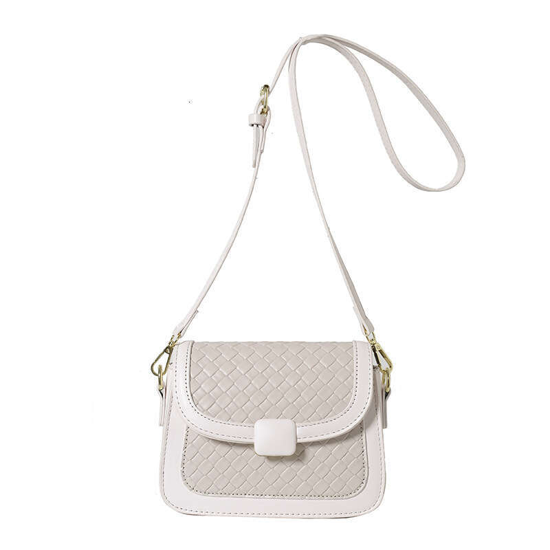 2024 New Fashion Trend Imitation Woven Fabric Texture Small Square Simple Versatile Shoulder Crossbody Bag GUHUISHU