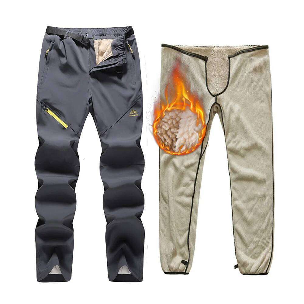 New Men And Women Outdoor Windproof Waterproof Warm 2 in 1 Snow Trousers Winter Ski Snowboard Pants Brand -40 Degrees