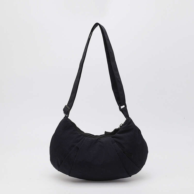 Pleated Soft For Women, Crossbody Dumpling Large Capacity Student Class Simple Fabric Commuter Bag, Shoulder Bag