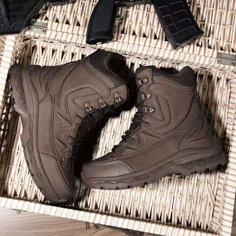 New Outdoor Mountaineering High Top Fashion Sports Large Size Men Waterproof Hiking Shoes