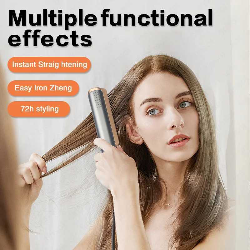 2 in 1 Hair Straightener Curling Ionizer with LCD Wide Panel Professional Ceramic Hair Straightener with adjustable temperature W250610