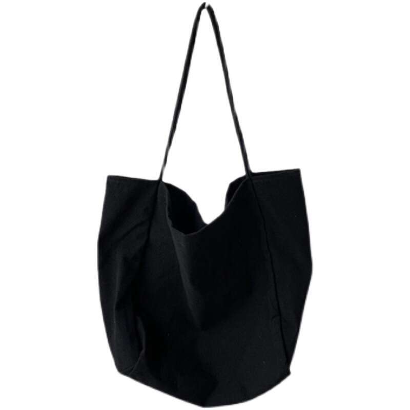 Korean Dongdaemun Large Capacity Artistic Canvas Tote Bag 2021 New Trendy Fashion Simple Shoulder Handbag