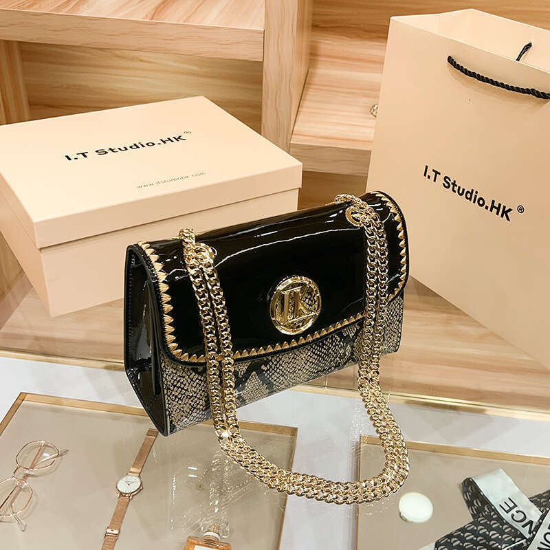 Genuine Leather Chain Bag for Women, High-End Feel, Versatile Square Single Shoulder Crossbody Small Bag, 2025 New Model