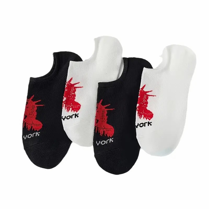 Spring/Summer Ladies' Invisible Footwear: Elegant Portraits On Seamless Black and White Sock Pairs