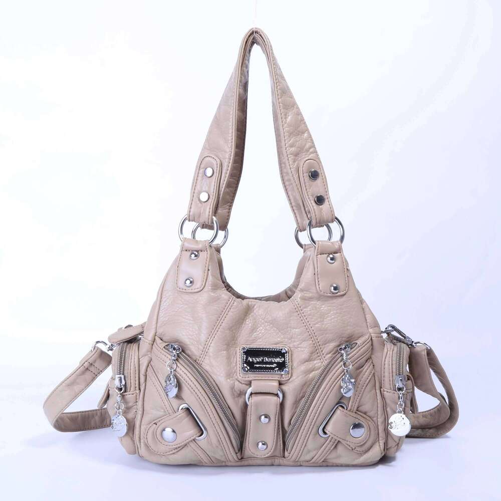 Angelkiss Women Handbags Rose Soft Tote Small Top-Handle Purse Fashion Satchel Multi-Pockets Shoulder Bag Hobos Phone Pack