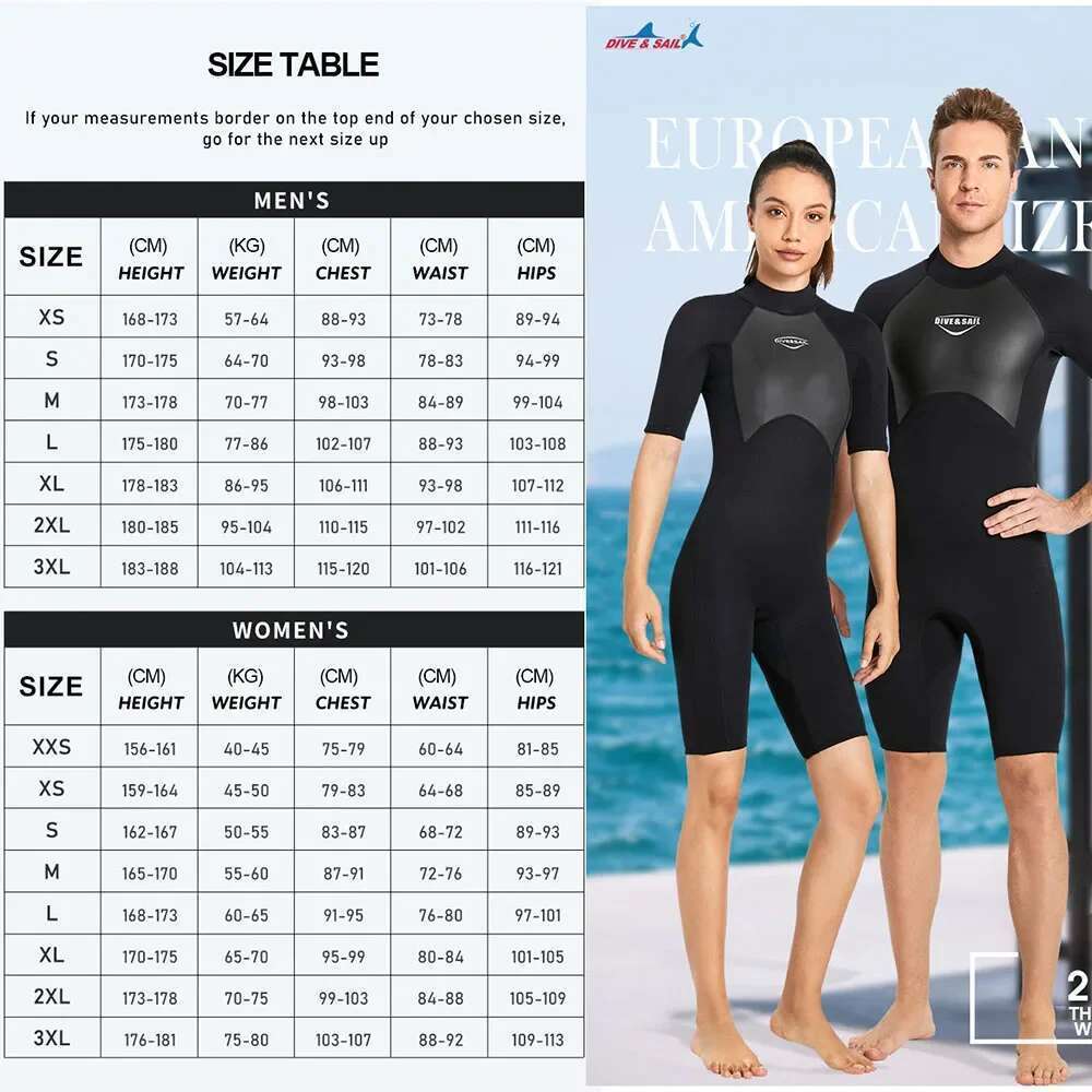 2mm Diving Short Sleeve Warm Wetsuit Large Snorkeling Swimming Cold Proof Thermal Surfing Suit Men Women Shorty Swimwear