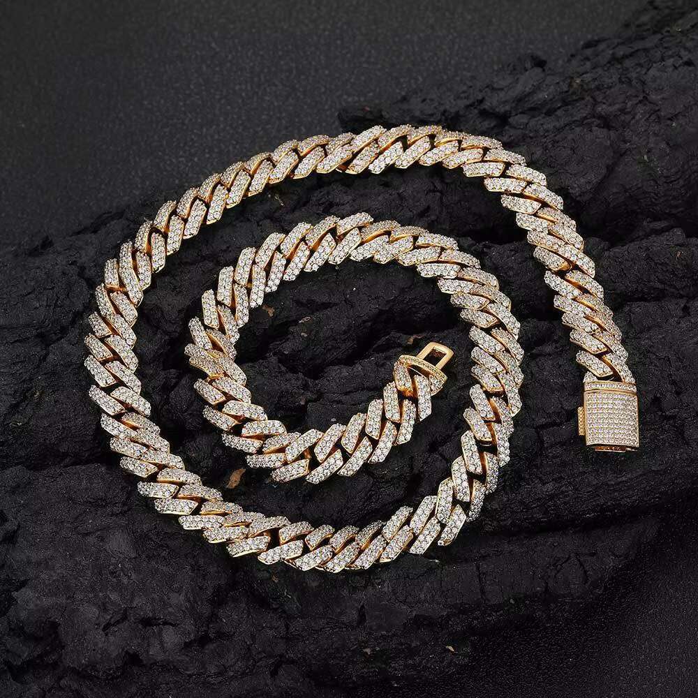 OACOCA Hip Hop Zircon Cuban Chain Necklace for Men Bracelet Charms Fine Fashion Jewelry Charm Necklaces for Women Luxury
