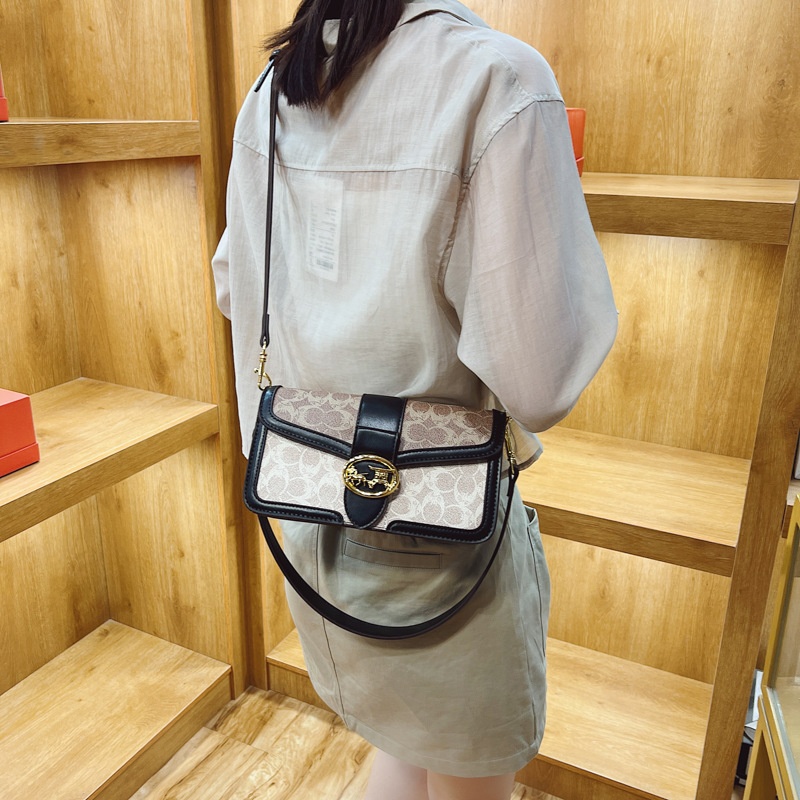 Free Shipping 2025 Designer Women's Luxury Fashion Color Contrasting Small Square Bag with Retro Style Single Shoulder Crossbody Bag