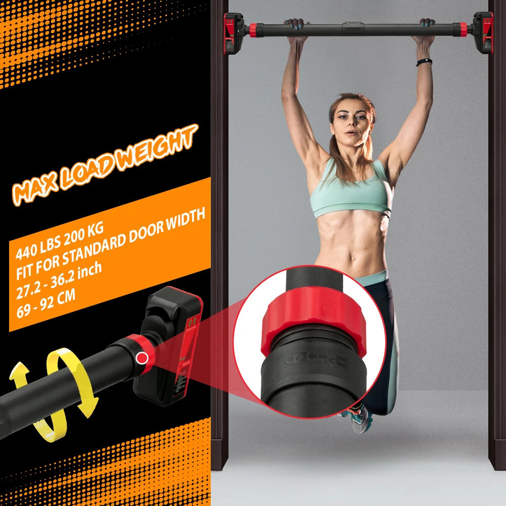 Pull Up Bar for Doorway Chin Up Bar With Level Meter and Adjustable WidthNo Screws Needed Weight Capacity 440 LBS 250610