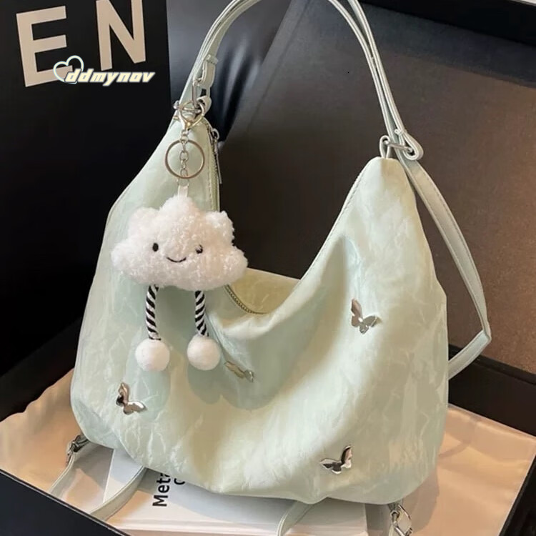 Women's Tote Casual Shoulder Korean Fashion Commuter Simple Versatile Crossbody Underarm Bag Handbag ddmynov