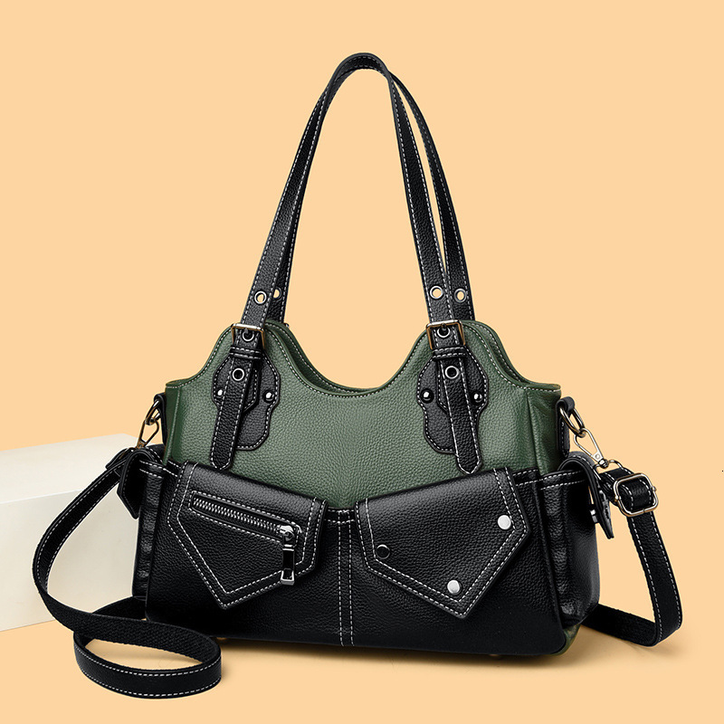 Free Shipping 2025 Luxury Designer Summer Fashion Niche Retro Color-blocking New Patchwork Single Shoulder Underarm Handbag Crossbody Bag For Women Ha