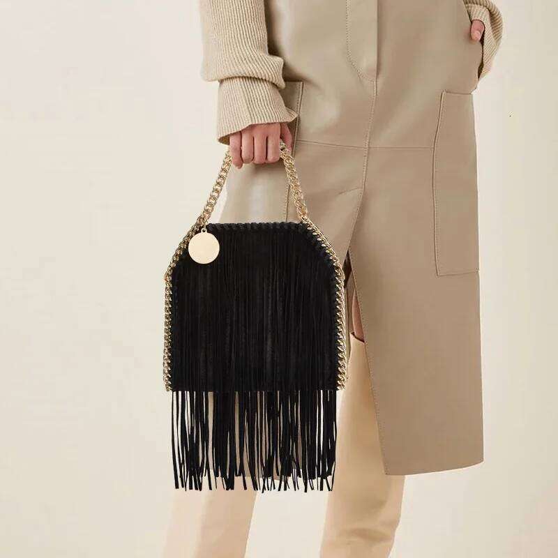 2025 New Designer Fashion Handwoven Chain Women's High-End Versatile Crossbody Shoulder Bag, Minimalist Handbag