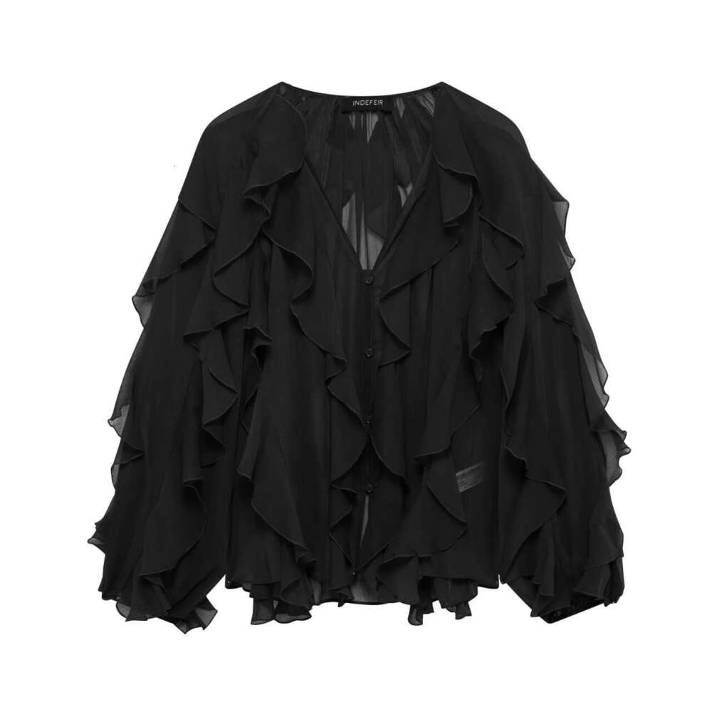 Spring New Style Layered Decor Solid Color Shirt4786063321 B5