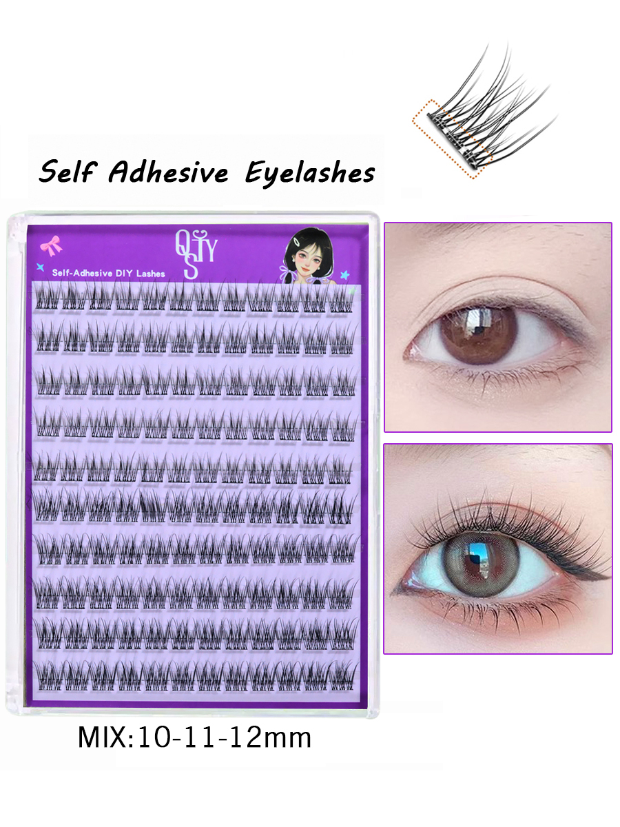False Eyelashes QSTY-Mix Natural Lash Clusters Kit Extentions Korean Self Adhesive Easy Appy Press On Pre-glued Tech X250925