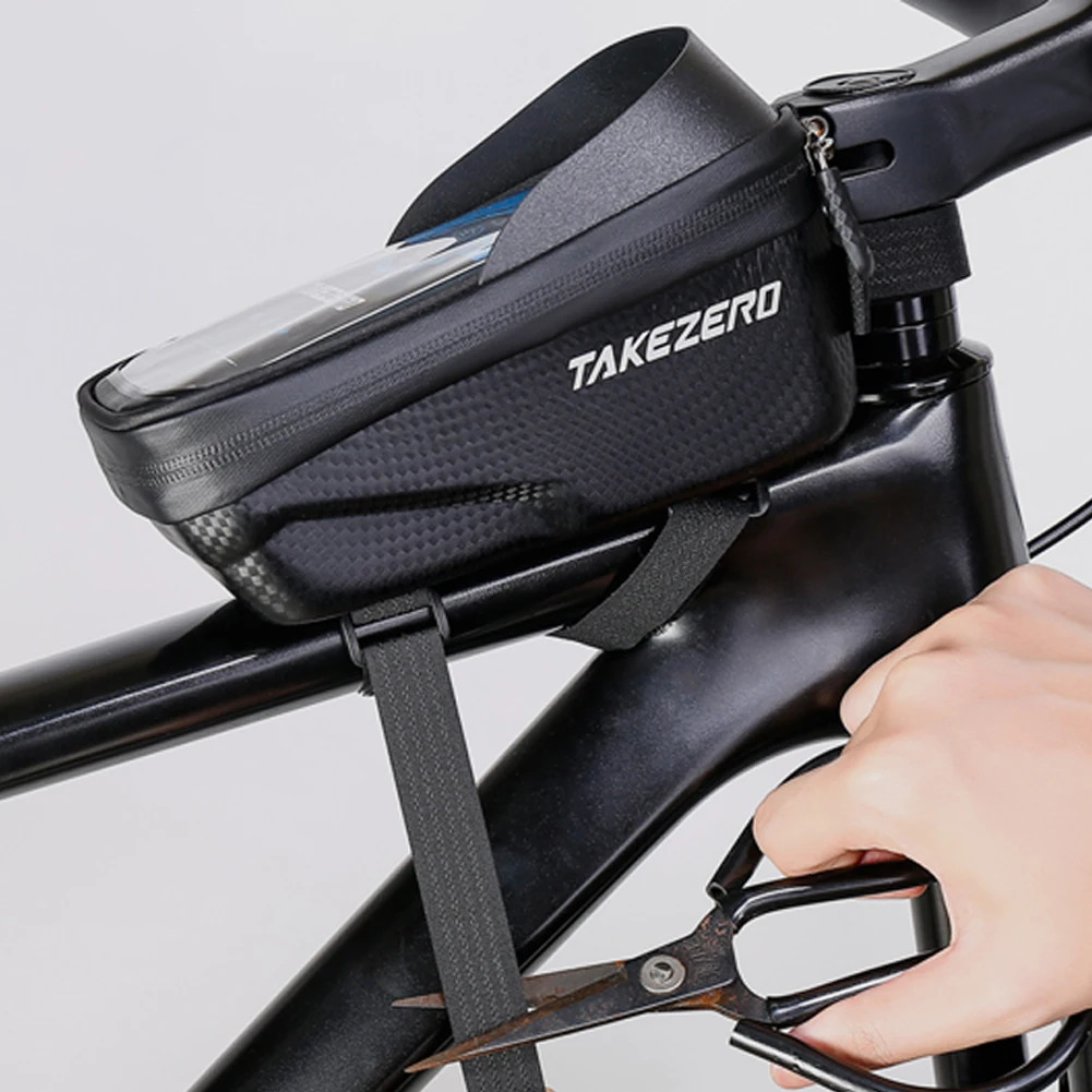 Touch Screen Bicycle Frame Top Tube Bag Light Barrier Waterproof Bike Pouch Phone Case Hard Shell Case Cycling Accessories 250610