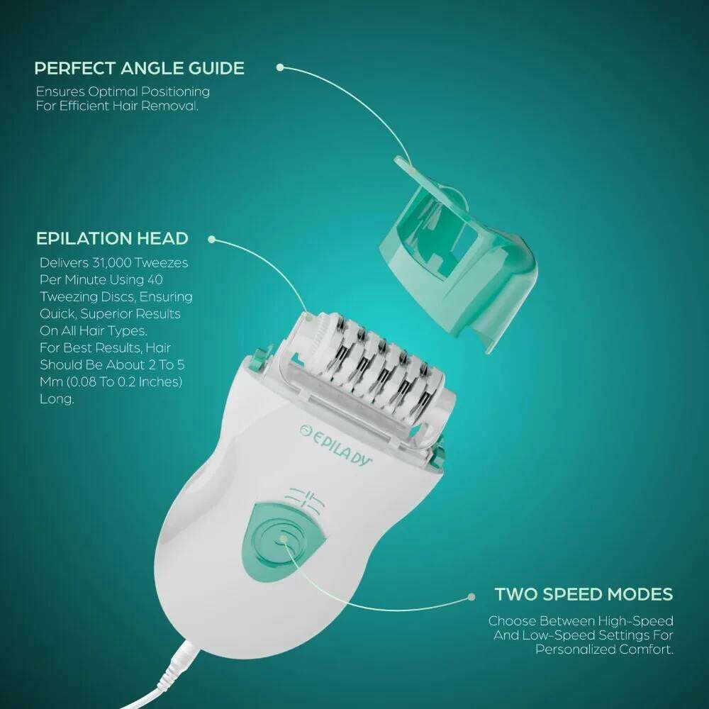 Speed Corded Epilator Women | Compact Device for Arms, Legs, Underarms & Bikini Area, Epilators Hair Removal