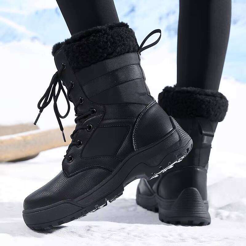 Hot Selling Popular Winter Outdoor Warmth and Fur Boots High Top Cotton Fashion Women Snow Shoes