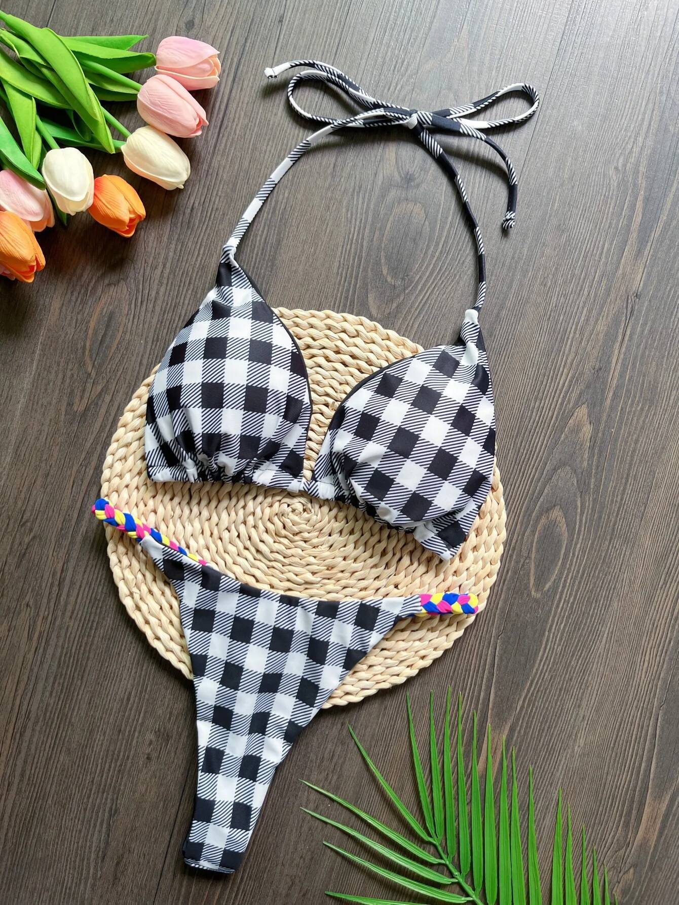 RUOTONGSEPT Set Thong Swim Suit Women Bathing Suits Bikini Biquini Brazilian Weaving rope Swimwear