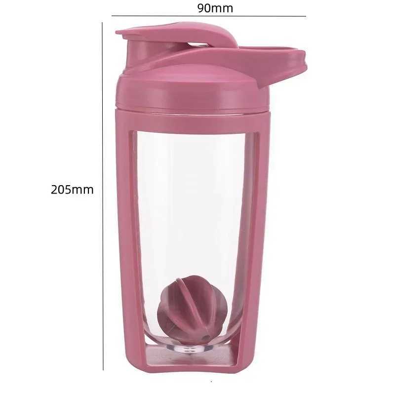 550ML Shaker Cup Sports Water Bottle Portable Coffee Milk Mixing Cup Protein Powder Shake Mixing Cup Sealed Leak-proof Bottle XJ250609
