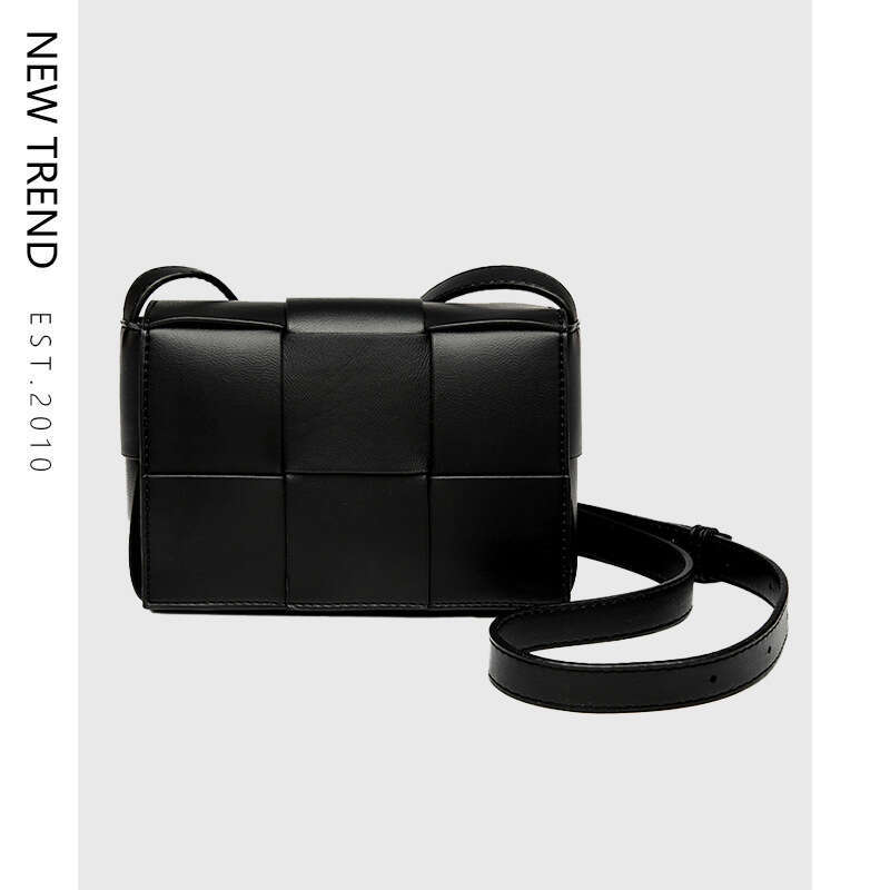 Six Compartment Woven for Women Textured Niche Crossbody Soft Leather Lipstick Bag Mini Casual