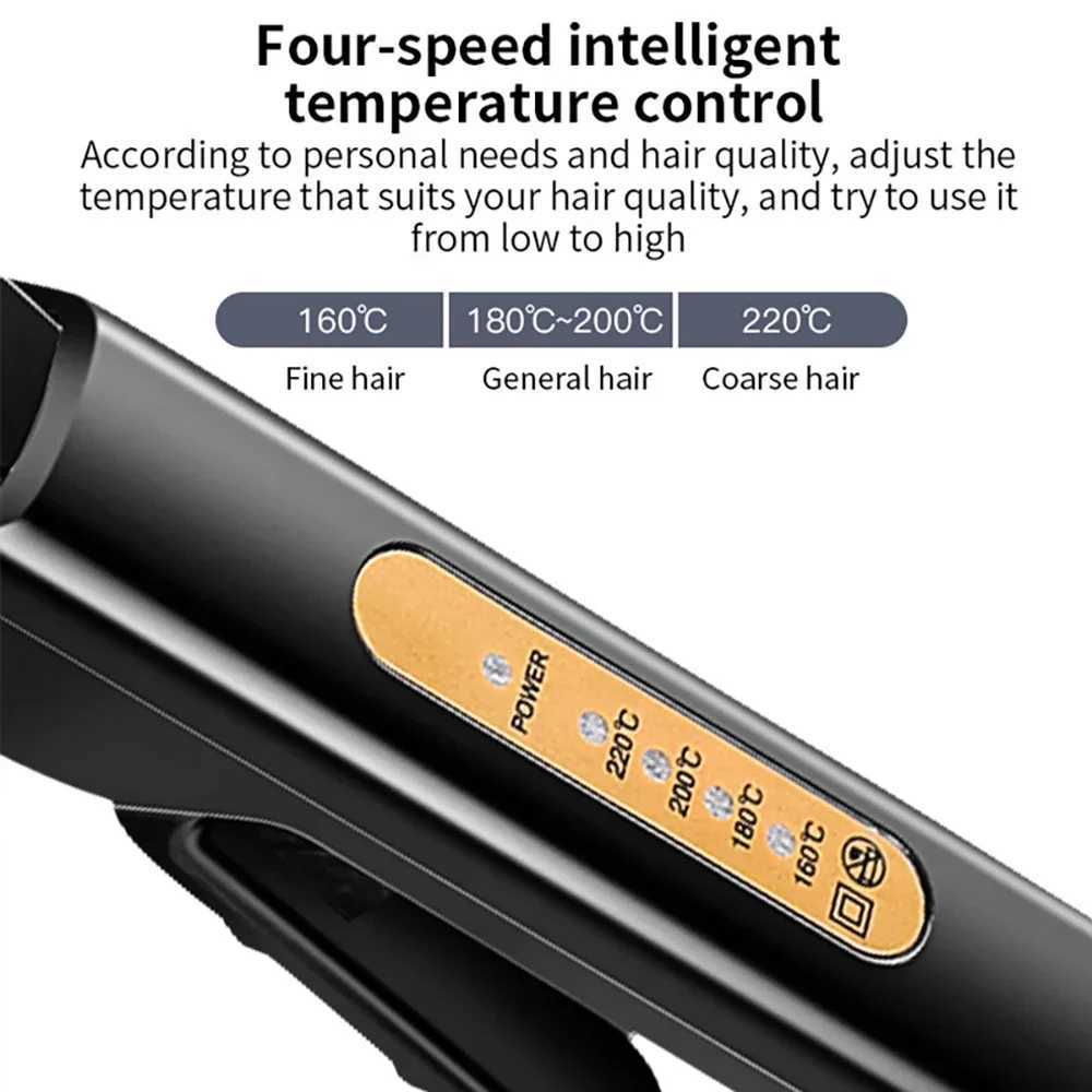 Professional Hair Straightener Iron Ceramic Wide Hair Flat Iron Four-level Temperature Control Styling Tool for All Hair Types W250610