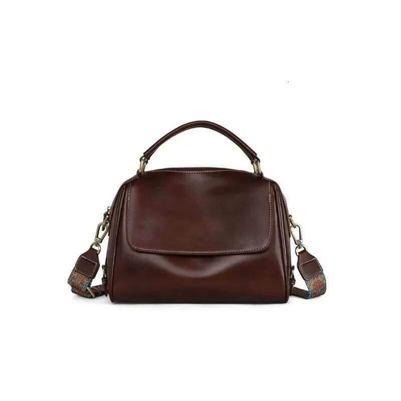 Designer Bag Genuine Leather Retro New Casual Versatile Crossbody Premium Sense Single Shoulder Pillow Bag Handbag