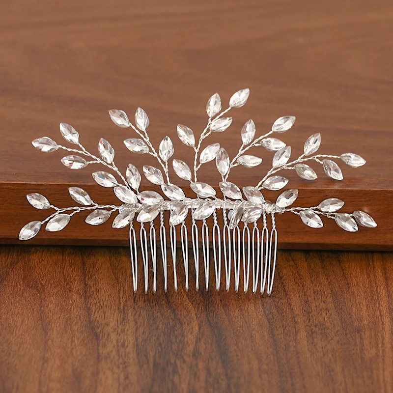 Silver Color Pearl Rhinestone Wedding Hair Combs Hair Accessories For Women Accessories Hair Ornaments Jewelry Bridal Headpiece 250610