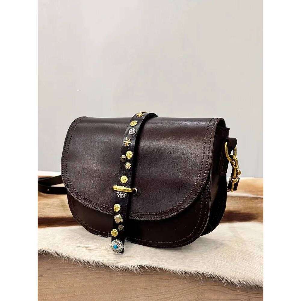 Vintage organizer designer handmade top layer cowhide women's shoulder weekend outdoor genuine leather crossbody bag