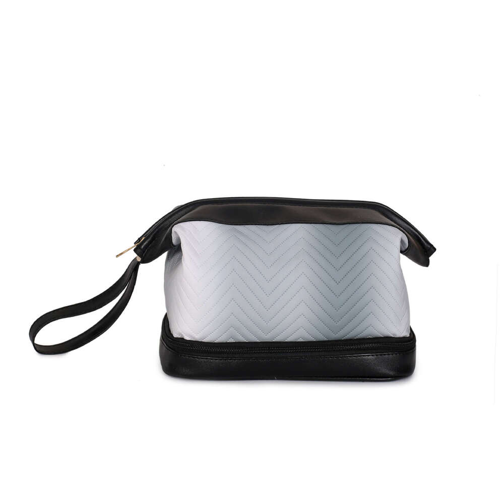2025 New Large Capacity Double Layer Travel Portable Toiletry Gradient Color High-end Makeup Storage Bag