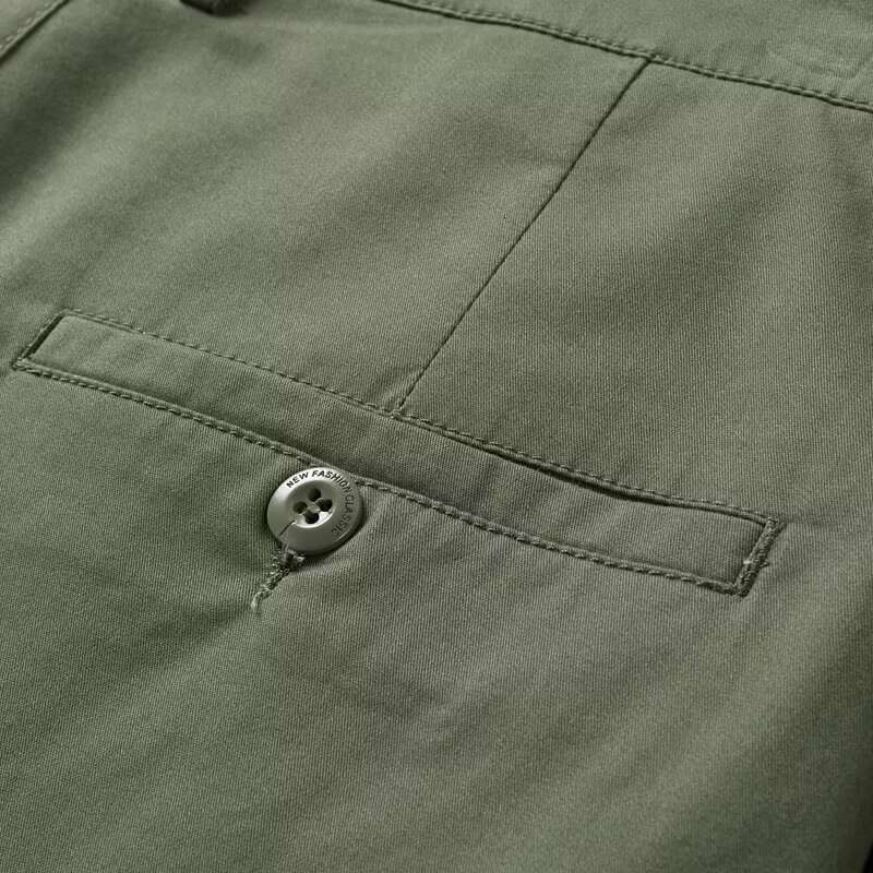Summer Combed Cotton Cool Shorts Thin Casual Trendy Brand Five-Point Men's Mid-Length Dress Pants B5