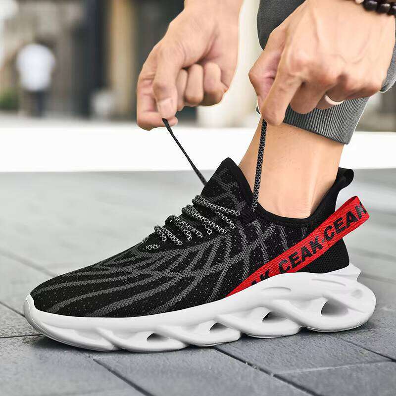 Popular Fashion Flying Woven Sports Casual Men's Soft and Comfortable Running Shoes