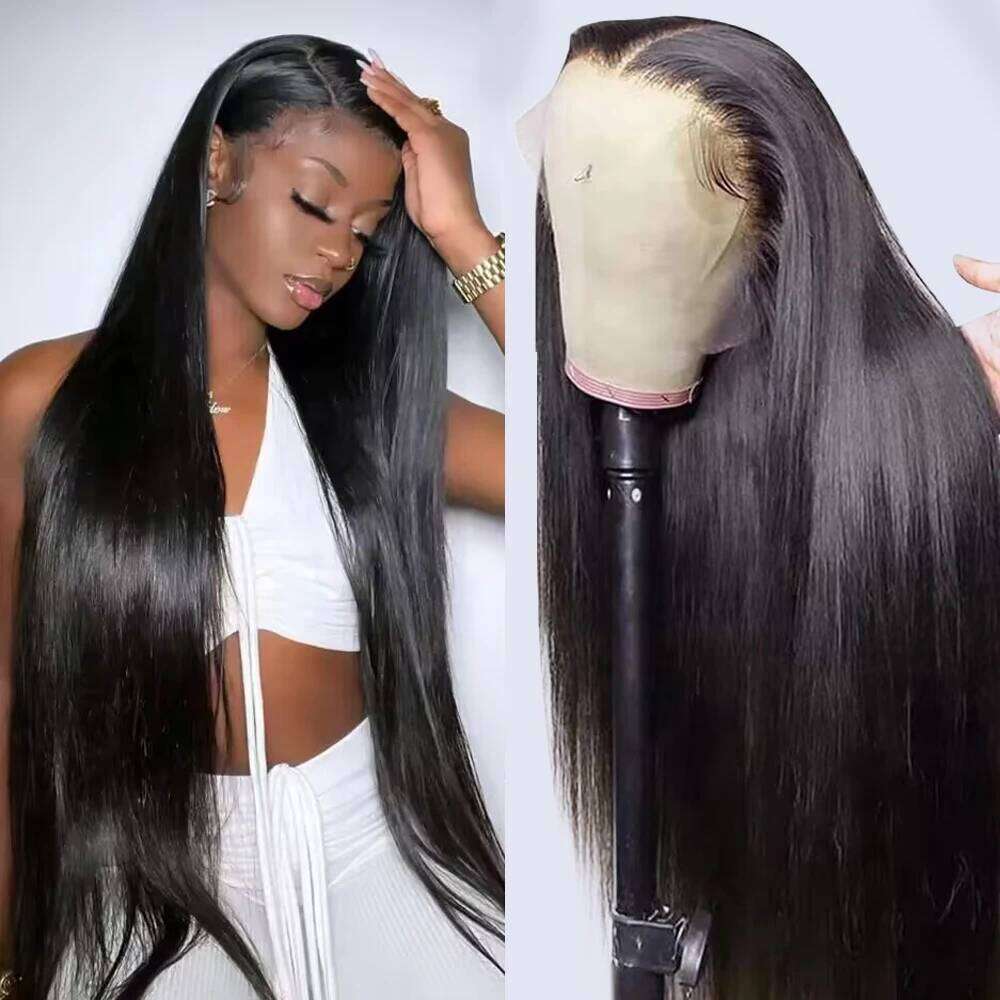 13x4 13x6 HD Transparent 360 Full Frontal 5x5 Closure Lace Wigs Pre plucked Natural Color Straight Human Wig With Baby Hair
